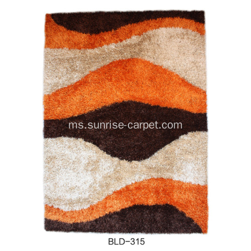 Poliester Viscose &amp; Silk Shaggy mix Carpet